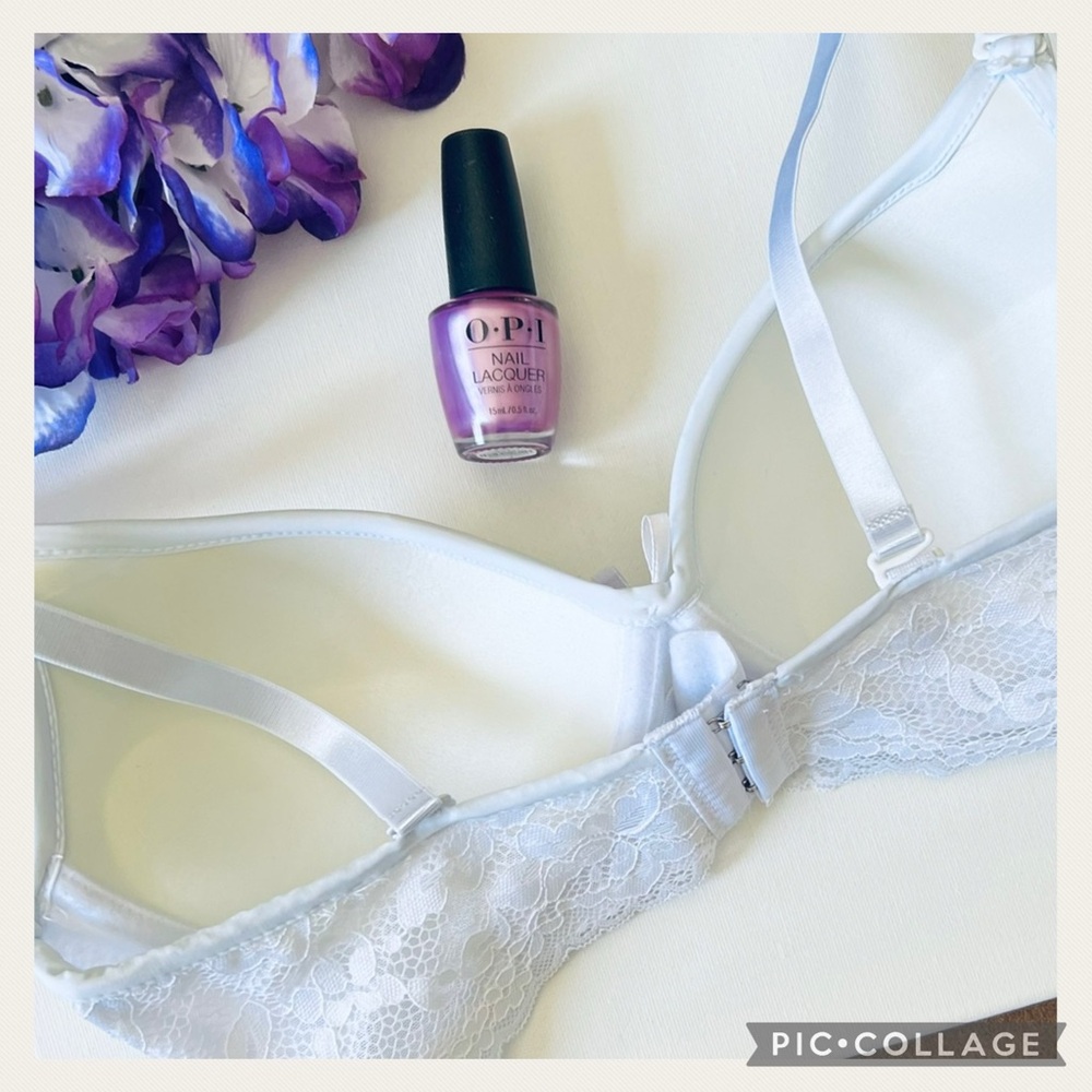 New Sexy Soft White Lace Bra Size 34B - Picture 8 of 11